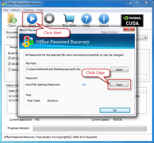 Serial key access password recovery master password