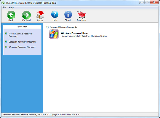 Reset the Password with Asunsoft Password Recovery Bundle