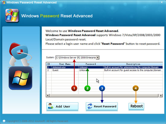 windows domain password