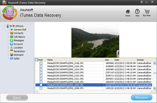 iphone data recovery by itunes