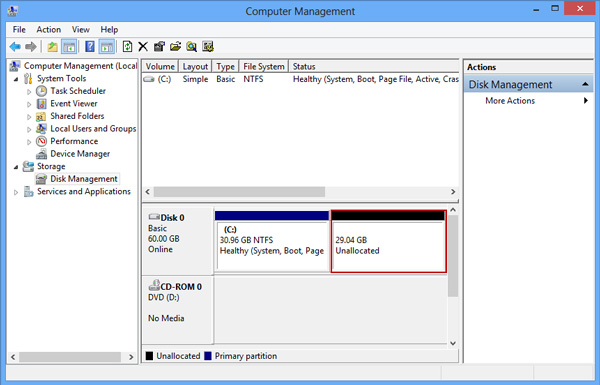 View new partition