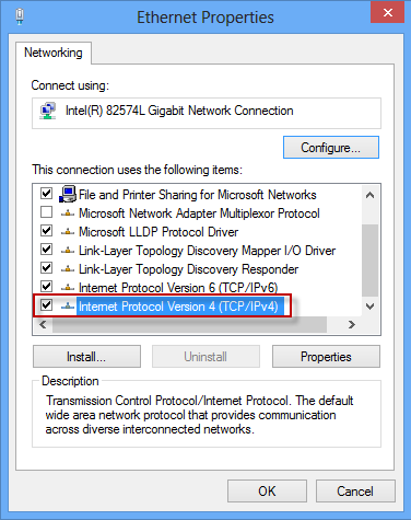 ethernet properties